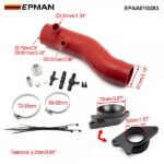 EPMAN 3.0" Turbo Inlet Hose Kit for Subaru WRX 2022-2025 CNC Billet Aluminum Flange + Silicone Pipe EPAA01G283 - Image 2