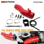 EPMAN 3.0" Turbo Inlet Hose Kit for Subaru WRX 2022-2025 CNC Billet Aluminum Flange + Silicone Pipe EPAA01G283 - Image 3