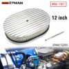 epaa01g288_1-1.jpg EPMAN 12" Oval Polished Aluminum Full Finned Air Cleaner Assembly Fit Chevy Ford Mopar EPAA01G288