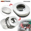 epaa01g288_3-1.jpg EPMAN 12" Oval Polished Aluminum Full Finned Air Cleaner Assembly Fit Chevy Ford Mopar EPAA01G288
