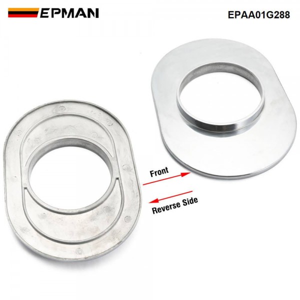 epaa01g288_5-1.jpg EPMAN 12" Oval Polished Aluminum Full Finned Air Cleaner Assembly Fit Chevy Ford Mopar EPAA01G288