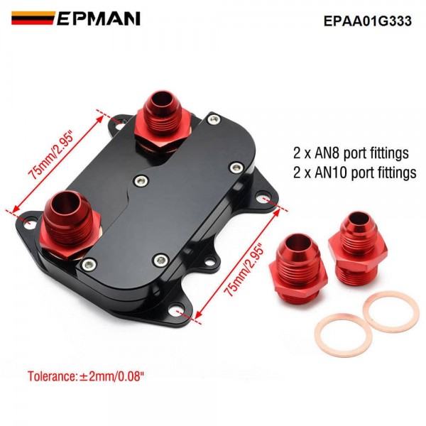 epaa01g333_2-1.jpg EPMAN Oil Cooler Sandwich Plate T6061 Aluminum for VW Audi Skoda Seat 1.6/2.0TDi OEM 03L 117 021 C EPAA01G333