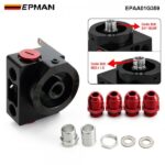 EPMAN M20 x 1.5 3/4"-16UNF External Oil Filter Relocation Kit Cooler Sandwich Plate with Thermostat 4x AN10 Outlets EPAA01G359 - Image 3