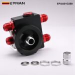 EPMAN M20 x 1.5 3/4"-16UNF External Oil Filter Relocation Kit Cooler Sandwich Plate with Thermostat 4x AN10 Outlets EPAA01G359 - Image 7