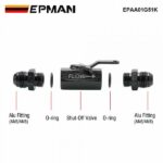 EPMAN Aluminium AN6/AN8 Inline Shut Off Valve Fuel Cut Off Switch W/ Cable Lever For Fuel Oil EPAA01G51K - Image 4