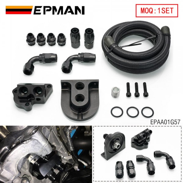EPMAN Oil Filter Relocation Kit For Mustang GT / 150 GT350 & GT500 ForFord 5.0 / 5.2 Coyote EPAA01G57