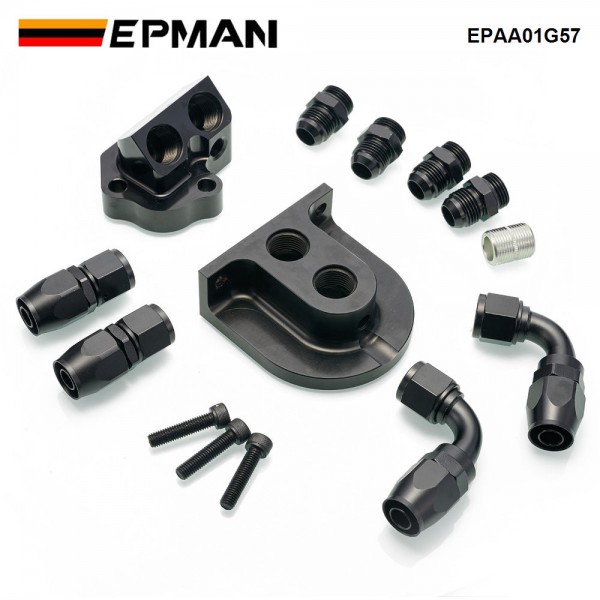 EPMAN Oil Filter Relocation Kit For Mustang GT / 150 GT350 & GT500 ForFord 5.0 / 5.2 Coyote EPAA01G57