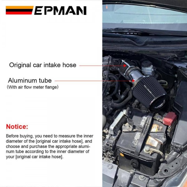 epaa02g11k76_6-1.jpg EPMAN 3" 76mm Mass Air Flow Sensor Adapter Air Intake Meter Mount For Nissan For Honda For Ford Air Intake MAF Sensor Adapter EPAA02G11K76