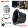 EPMAN 30SETS/CARTON Round Shape Front Bumper Air Inlet Pipe, Turbo Air Intake Pipe Funnel Kit Universal Carbon Fiber Pattern for Most Vehicles EPAA02G14A-30T