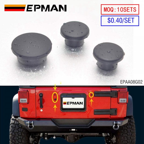 epaa08g02_1-1.jpg EPMAN 3PCS Wrangler Tailgate Plugs,Rubber Plugs Wrangler Suitable for Production After 2007 EPAA08G02 - Image 1