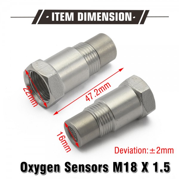 epaa08g19k_2-1.jpg EPMAN 10PCS M18*1.5 Car O2 Oxygen Sensors Protective Plug Adapter Stainless Steel Engine Light Eliminator Adapter EPAA08G19K