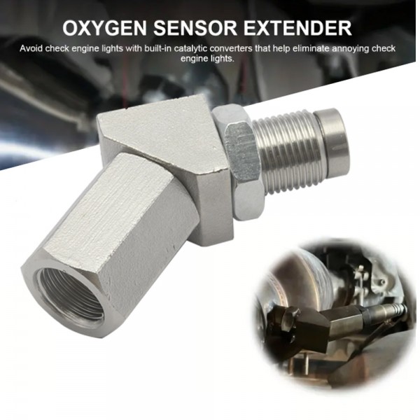 epaa08g20k_3-1.jpg EPMAN Spacer Catalytic Adapter Bung M18 * 1.5 Oxygen O2 Sensor Fix Check Engine Light 45 Degree EPAA08G20K