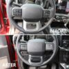 EPMAN 20SETS/CARTON Carbon Fiber Outlook Steering Wheel Interior Cover Trim Accessories For Ford F150 2021+ For 2023 F250 F350 Super Duty For Expedition 2022+ EPAA08G37-20T
