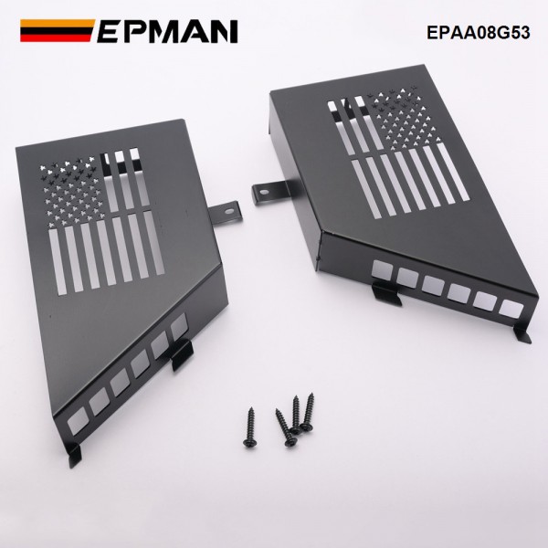 epaa08g53-10t_8-1.jpg EPMAN 10SETS/CARTON 2PCS/SET Black Aluminum Storage Tray Front Door Storage Pockets Organizer Boxs With US Flag Style For 2007-2018 Jeep Wrangler JK 2/4 Door EPAA08G53-10T