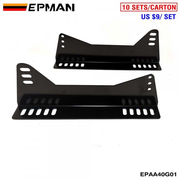 epaa40g01_1-1.jpg EPMAN Vehicle black Bucket Seat Side Mounts Brackets Modification Universal Car Styling Seat Mounts Brackets EPAA40G01 - Image 1