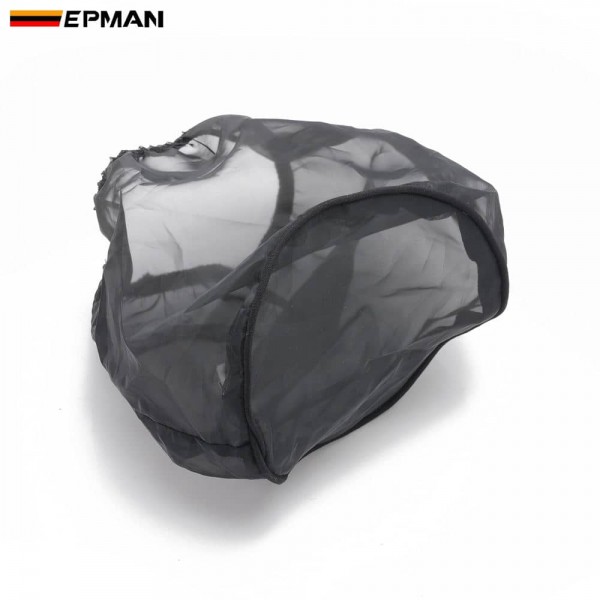 EPMAN Universal Car Cone Air Filter Protective Cover Waterproof Oilproof Dustproof for High Flow Air Intake Filters Black