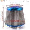 EPMAN Stainless Steel Engine Air Filter 3" Round Tapered Universal Cold Air Intake Cone Filter Burnt Blue EPAF76NEO