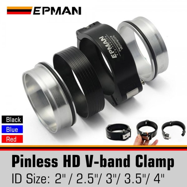 epcck51sa-epcck63sa-epcck76sa-epcck89sa-epcck102sa_1-1.jpg EPMAN Exhaust Pinless Hanger Type V-band Clamp w Flange System Assembly For 2" 51mm / 2.5" 63mm / 3" 76mm / 3.5" 89mm / 4" 102mm Radiator Intercooler Hose Wastegate Flanges Turbo Dump Pipe