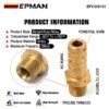 epcgq103_3-1.jpg EPMAN Straight 3/8 ID Hose Barb 1/8 Male NPT Brass FittingAdapters For Vacuum Line, Fuel Pump, Oil Cooler EPCGQ103