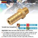 EPMAN Straight 3/8 ID Hose Barb 1/8 Male NPT Brass FittingAdapters For Vacuum Line, Fuel Pump, Oil Cooler EPCGQ103 - Image 4