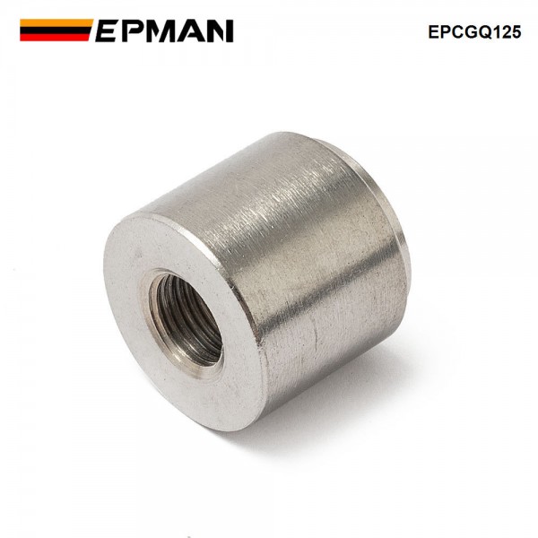 epcgq125_4-1.jpg EPMAN 1/8" NPT Female Coupling Bung Stainless Steel Weld On Fitting For Turbo Oil Feed / Sensor Round EPCGQ125
