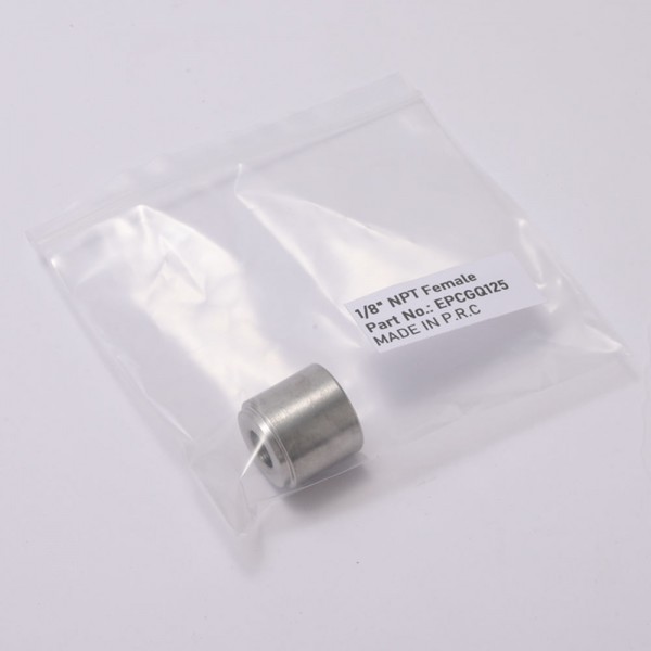 epcgq125_6-1.jpg EPMAN 1/8" NPT Female Coupling Bung Stainless Steel Weld On Fitting For Turbo Oil Feed / Sensor Round EPCGQ125
