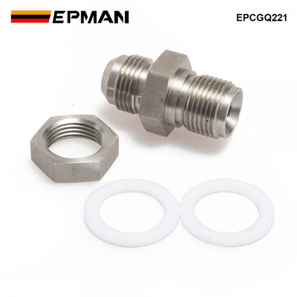 epcgq221_1-1.jpg EPMAN Car Universal Turbo Steel Oil Pan Return Drain Plug Adapter Bung Fitting 10AN Weldable EPCGQ221