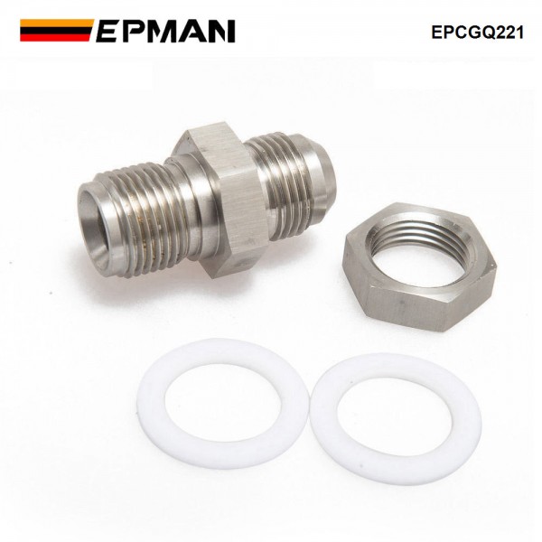 epcgq221_2-1.jpg EPMAN Car Universal Turbo Steel Oil Pan Return Drain Plug Adapter Bung Fitting 10AN Weldable EPCGQ221
