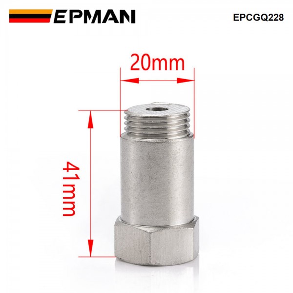 epcgq228_2-1.jpg EPMAN 10PCS O2 Oxygen Sensor Spacer Test Pipe Extension Extender Adapter CEL M18X1.5 HHO 41mm Bung Test Pipe EPCGQ228