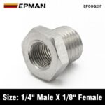 EPMAN 1/4" Male NPT X 1/8" Female NPT Reducer Adapter Fitting Threaded NPT Hex Bushing Forged 304 Stainless Steel EPCGQ237