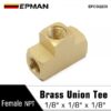 epcgq239_1-1.jpg EPMAN Brass Tee Fitting 1/8" X 1/8" X 1/8" NPT Female Pipe Fittings For Vacuum Line, Fuel Pump, Oil Cooler EPCGQ239