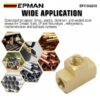 epcgq239_5-1.jpg EPMAN Brass Tee Fitting 1/8" X 1/8" X 1/8" NPT Female Pipe Fittings For Vacuum Line, Fuel Pump, Oil Cooler EPCGQ239