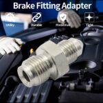EPMAN -3AN Male To 7/16-24 Male Stainless Steel Concave Seat Inverted Flare Adapter Fitting For 1/4" Brake Line EPCGQ245 - Image 5