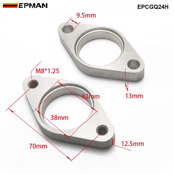 epcgq24h_2-1.jpg EPMAN 2PCS 38mm 35mm External Wastegate Flange SS304 Stainless Steel Outlet Flange Adapter for TIAL EPCGQ24H
