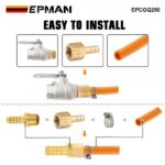 EPMAN 1/8" NPT Female Thread To 1/4" 6.35MM Hose Fitting Adapter Coupler Connector Adapter EPCGQ250 - Image 5