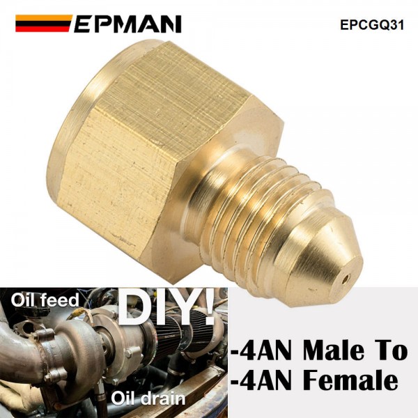 epcgq31_1-1.jpg EPMAN Brass AN4 Inline Turbo Oil Feed Inlet Restrictor Fitting -4AN Male To -4AN Female 0.035" EPCGQ31 - Image 1