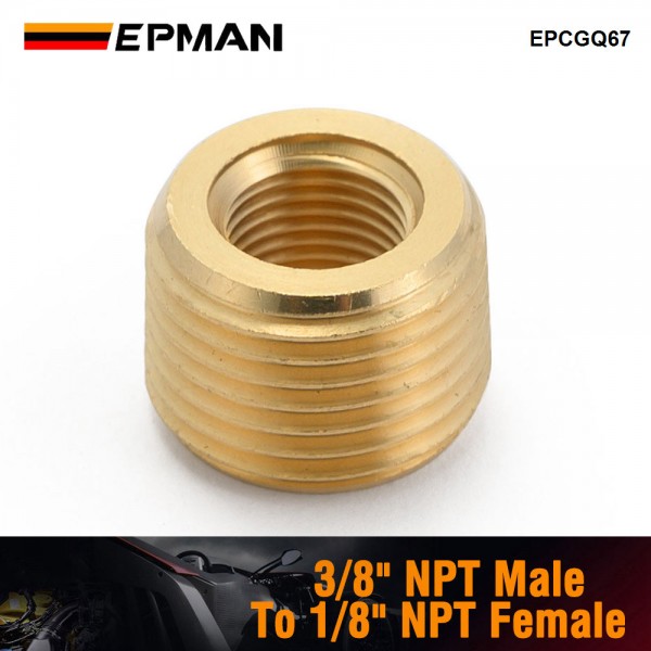 epcgq67_1-1.jpg EPMAN Brass Pipe Fitting 3/8" NPT Male to 1/8" NPT Female Reducer Face Bushing EPCGQ67 - Image 1