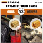 EPMAN Male M10 x 1.0 Metric Thread Brass Blanking Plug, Cap, Bung For Tight Secure & Leak Free Connection EPCGQ92 - Image 7