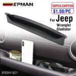 EPMAN 50PCS/CARTON Passenger Storage Tray Organizer Grab Handle Accessory Box For 2018-2023 Jeep Wrangler JL JLU & Jeep Gladiator JT EPCWH1821-50T