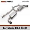 epex0408rx8_1-1.jpg EPMAN For 04-08 Mazda RX-8 1.3L Dual 3 Muffler Tip Racing Catback Exhaust System EPEX0408RX8