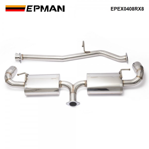 epex0408rx8_3-1.jpg EPMAN For 04-08 Mazda RX-8 1.3L Dual 3 Muffler Tip Racing Catback Exhaust System EPEX0408RX8