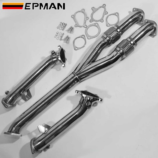 EPMAN Racing Spec Catless Exhaust Downpipes for Turbo Mid Y-pipe /System for Nissan GTR R35 EPEXD35GT