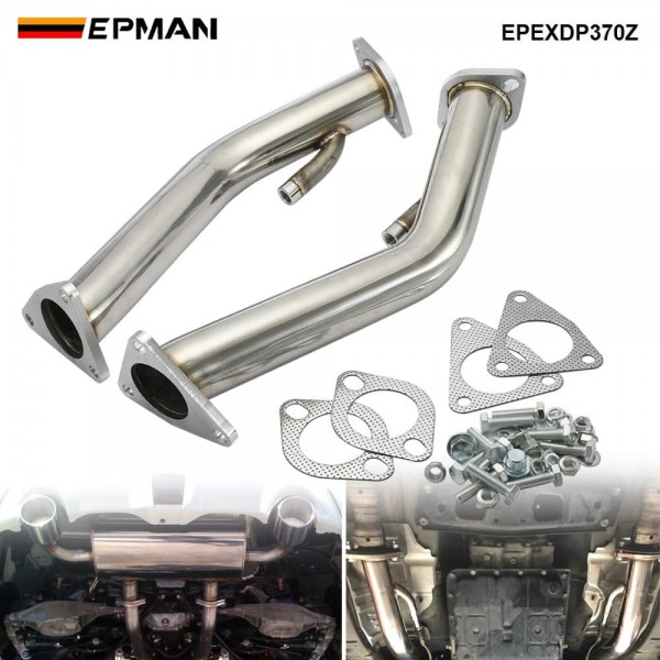 EPMAN Downpipe Exhaust Decat Down Pipe Catless For Nissan 370z For Infiniti G37 Z34 For Turbine Housing Into The Exhaust EPEXDP370Z