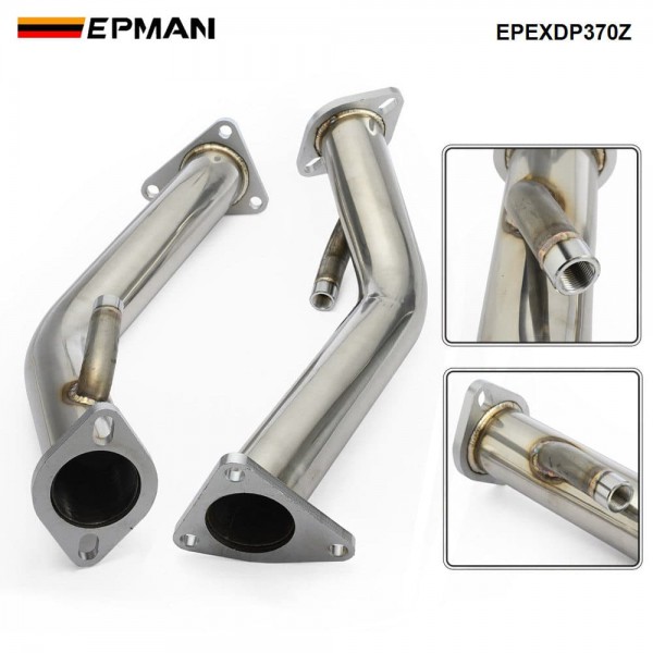 EPMAN Downpipe Exhaust Decat Down Pipe Catless For Nissan 370z For Infiniti G37 Z34 For Turbine Housing Into The Exhaust EPEXDP370Z