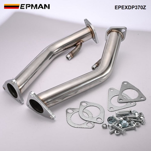 EPMAN Downpipe Exhaust Decat Down Pipe Catless For Nissan 370z For Infiniti G37 Z34 For Turbine Housing Into The Exhaust EPEXDP370Z