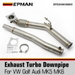 EPMAN Stainless Steel Twister Exhaust DownpipeFor VW Golf Audi MK5 MK6 GTI 2.0 TSL EPEXH0610MK5