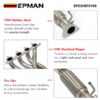 epexh9701ns_4-1.jpg EPMAN For Honda Prelude 97-01 Header Non SH Stainless SteelExhaust Header EPEXH9701NS