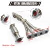 epexhlbr5053_2-1.jpg EPMAN Stainless Steel Exhaust Header Test Pipe For 2002-2006 Mini Cooper R53 / Base 1.6L Cooper S EPEXHLBR5053