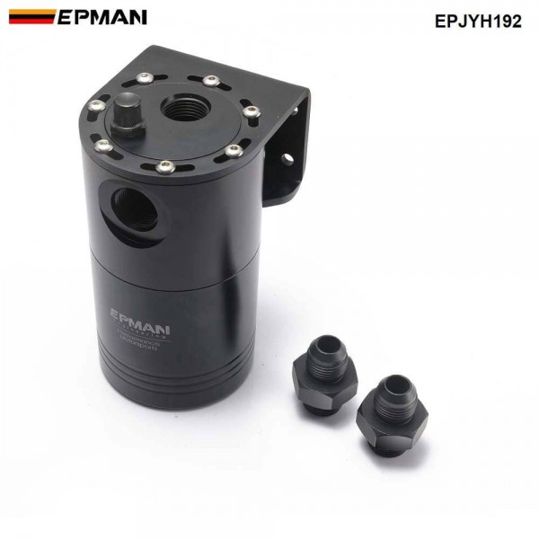 epjyh192_1-1.jpg EPMAN Aluminium Racing Oil Catch Tank/Can Round Can Reservoir Turbo Oil Catch can / Can Catch universal EPJYH192 - Image 1