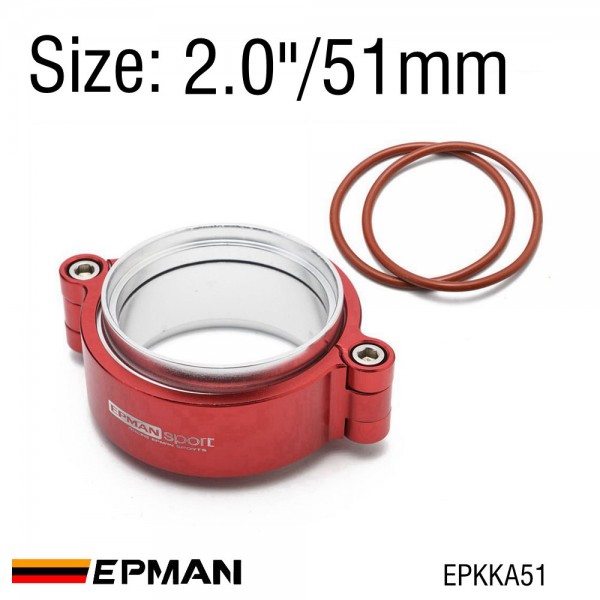 EPMAN HD Exhaust V-band Clamp w Flange System Assembly Anodized Clamp For 2.0", 2.5", 2.75", 3.0", 3.5" or 4.0" OD Turbo Dump Pipe EPKKA